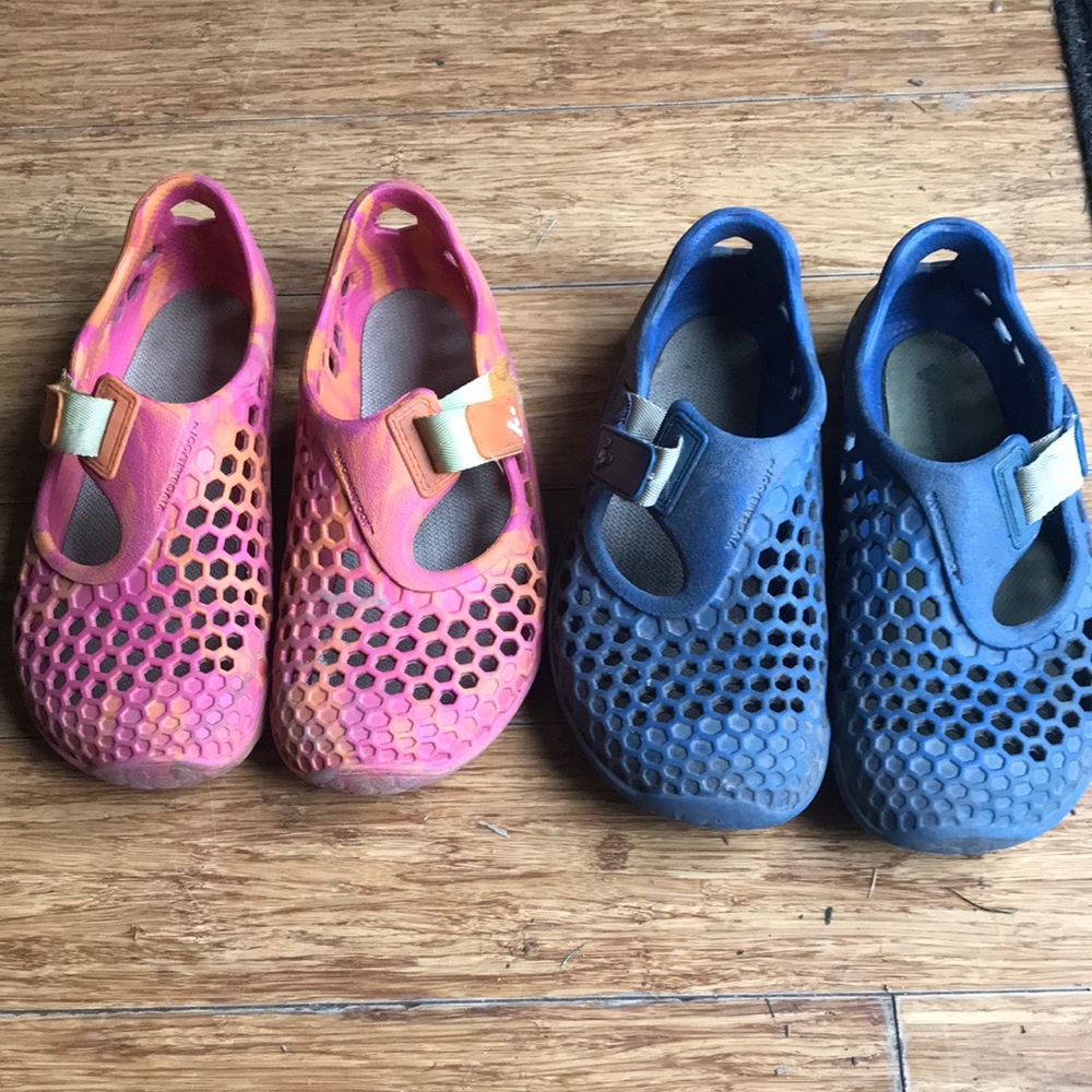 Kids Vivobarefoot Pink and Blue Shoes